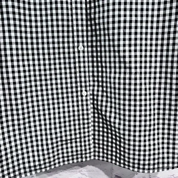 Lauren Ralph‎ Lauren Womens Plus 3X Black White Gingham Button Up Shirt Blouse - Picture 9 of 15